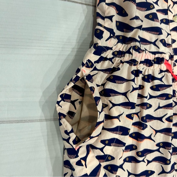 J. Crew Crewcuts girls fish print dress sz. 7 - Picture 3 of 7